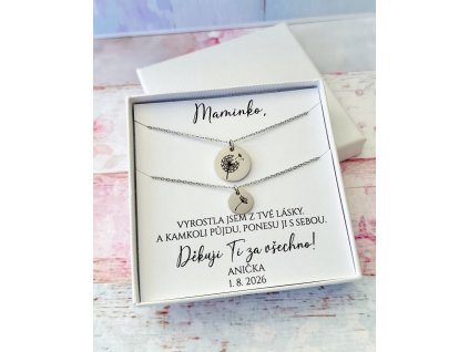 set náhrdelníků pro maminku a nevěstu - Pampeliška