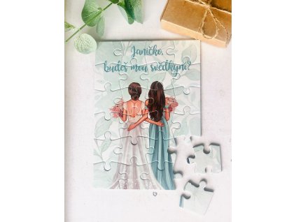 Puzzle pro svědkyni světle zelené