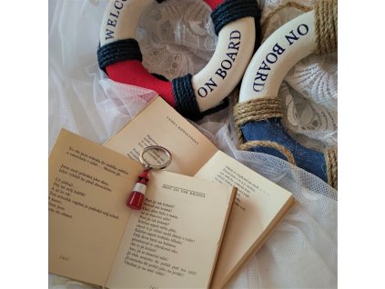 Záchranný kruh modro-bílý dekorace