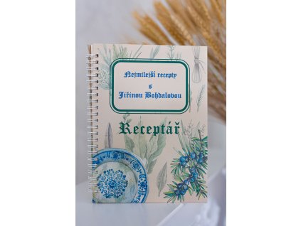 Receptář s recepty od Jiřiny Bohdalové ve vánočním sáčku