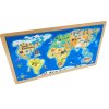 Puzzle jednoduchá velká mapa světa