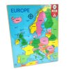 Dřevěné puzzle mapa Evropy