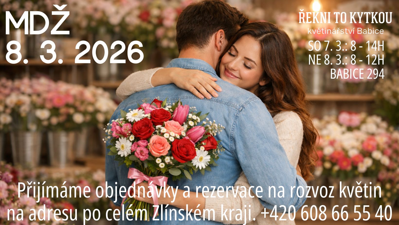 MDŽ: Darujte květiny s doručením po celém Zlínském kraji