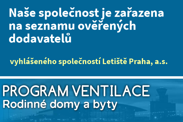 Program ventilace vyhlášený Letištěm Praha a.s.