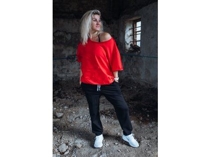 Tepláky (Barva Červená, Velikost M)