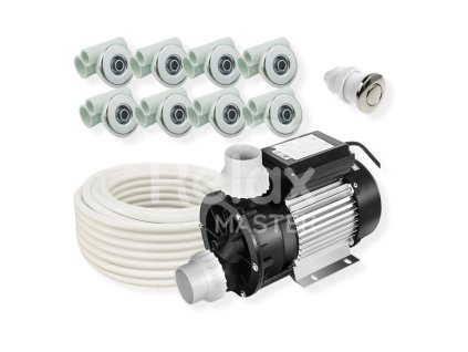 Hydromasážny systém pre vaňu s výkonom 1,1 kW a 8 tryskami