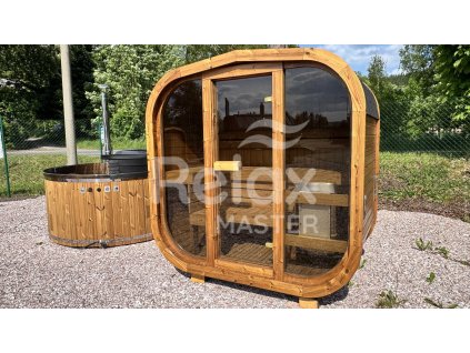 Sauna CUBE MINI z termo dřeva