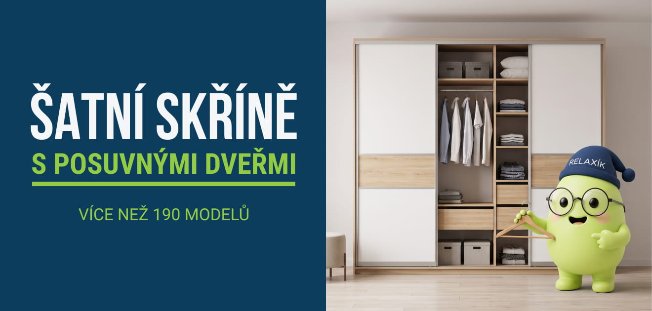 Šatní skříně s posuvnými dveřmi - Doprava zdarma na vše a bez limitu