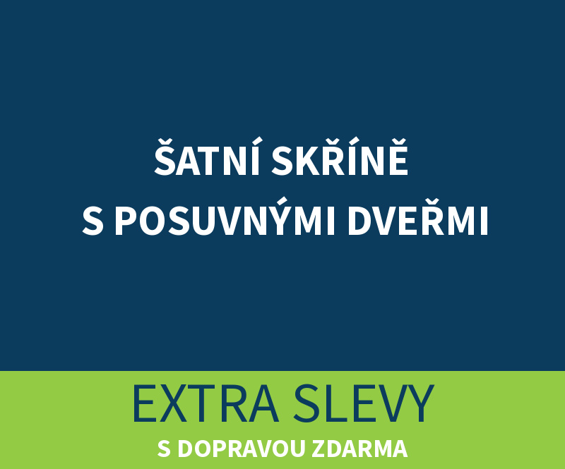 Šatní skříně s posuvnými dveřmi nyní s extra slevou a dopravou zdarma