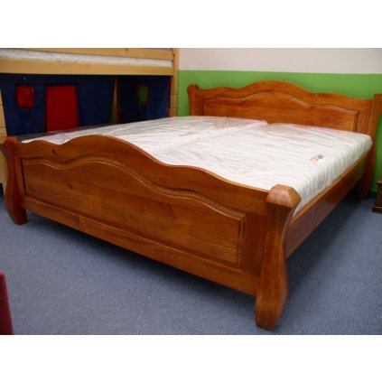 Manželská postel Ludvík - masiv borovice