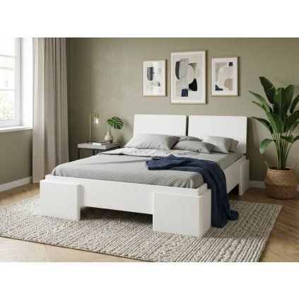 Zvýšená postel z masivu borovice Argento