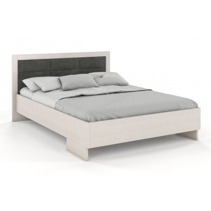 čalouněná postel Kalmar z masivu borovice bílá