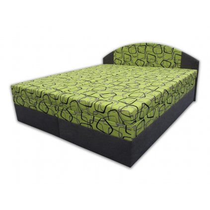 Čalouněná postel s úložným prostorem - Vanda - zelená