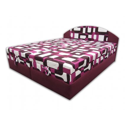 Čalouněná postel s úložným prostorem - Vanda - fialová