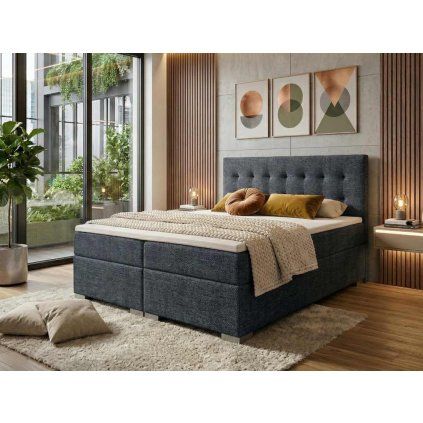 Boxspring postel hnědá od českého výrobce
