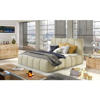 Čalouněná postel s úložným prostorem Edvige - Soft 33