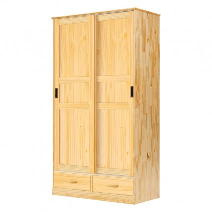 Skříň s posuvnými dveřmi Onix 2D2S-P - masiv borovice