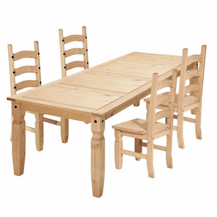 Jídelní stůl + 4 židle Cora 178 - masiv borovice