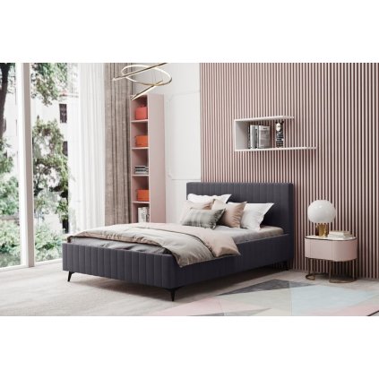 Čalouněná postel Santiago s úložným prostorem - Cashmere 97