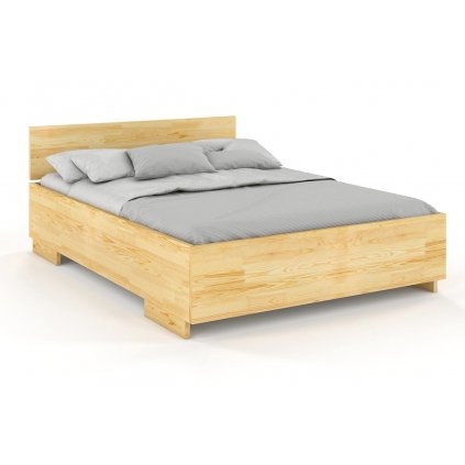 Zvýšená prodloužená postel z masivu borovice Bergman