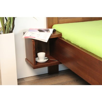 Bukový závěsný noční stolek - SUPRA (Moření HP Antracit)