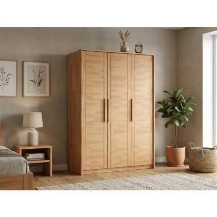 Šatní skříň Timo III - masiv buk