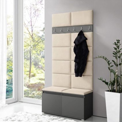 Předsíňová stěna Emi 1 - grafit - Trinity 01