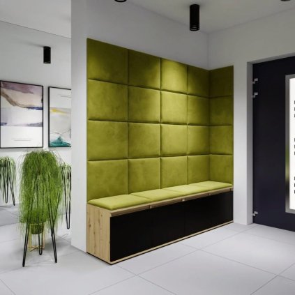 Předsíňová stěna Emi 3 - dub/černá - Trinity 12