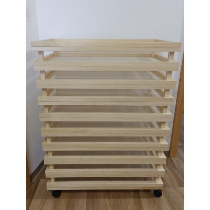 Sušák na houby/bylinky na kolečkách - 10 pater
