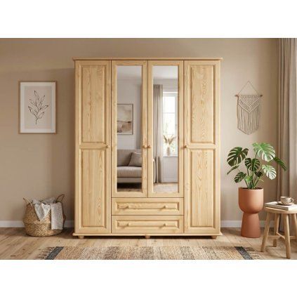 Šatní skříň 51 - masiv borovice