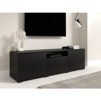 TV stolek Logan 150 cm - Černá