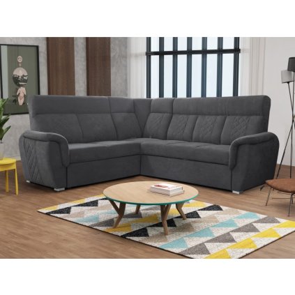 Rohová rozkládací sedací souprava Boston - šedá