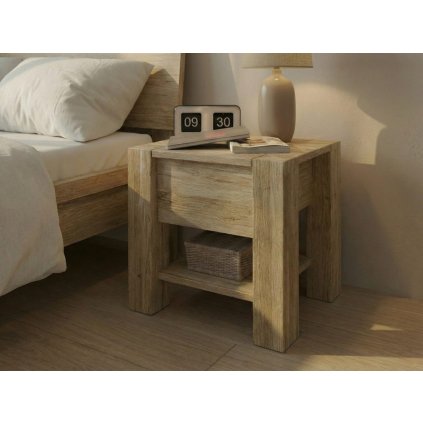 Noční stolek Aruba Sonoma - masiv dub