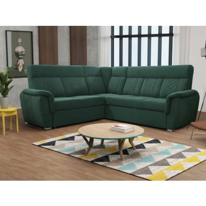 Rohová rozkládací sedací souprava Boston - zelená