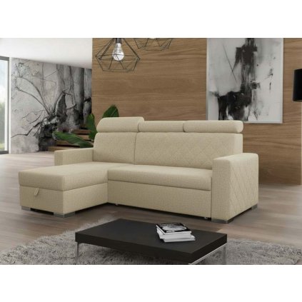 Rozkládací sedací souprava do L Lars - béžová