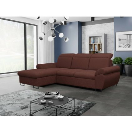 Rozkládací sedací souprava do L - Santana - vínová