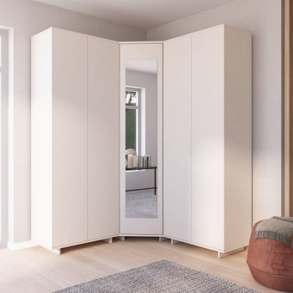 Rohová skříň Bianco 9 - P/6