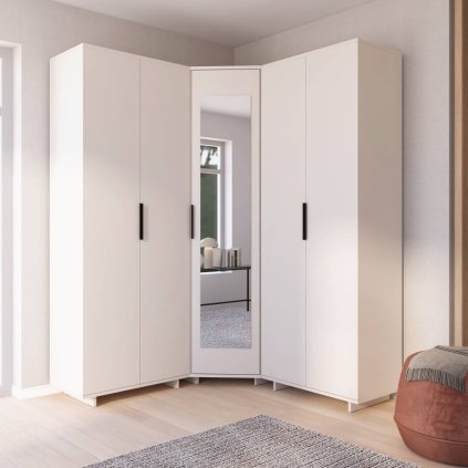 Rohová skříň Bianco 9 - U/6