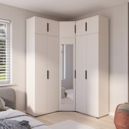 Rohová skříň Bianco 10 - U/2