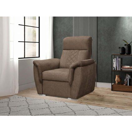 Křeslo Boston - hnědá