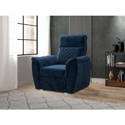 Křeslo Boston - tmavě modrá