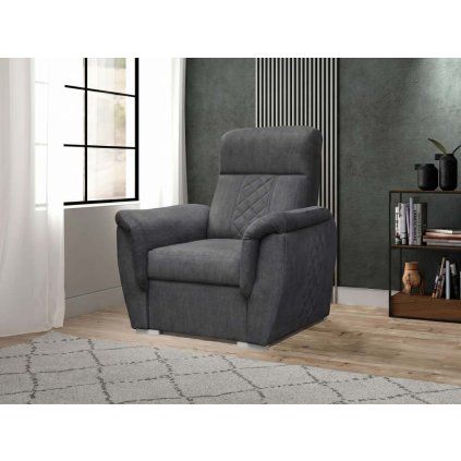 Křeslo Boston - tmavě šedá