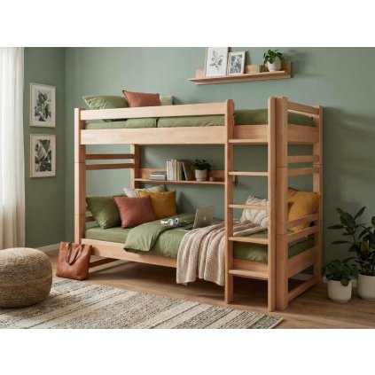 Patrová postel Lucas 90x200 masiv - buk