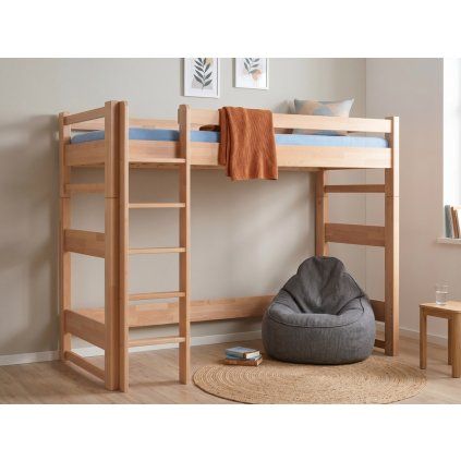 Patrová postel horní spaní Lucas 90x200 - buk