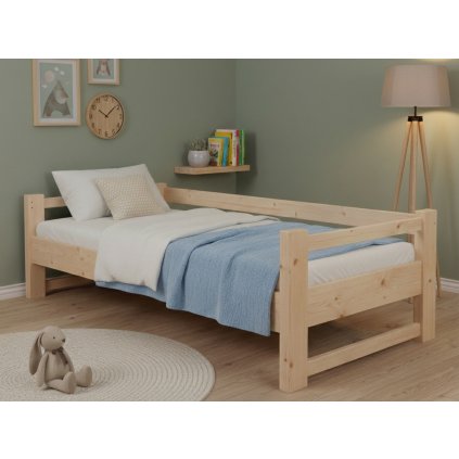 Smrková jednolůžková postel Lucas