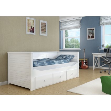 Rozkládací postel s úložným prostorem Melani duo 90 - 180 x 200 cm