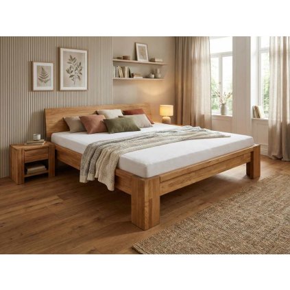 Dubová manželská postel Montana