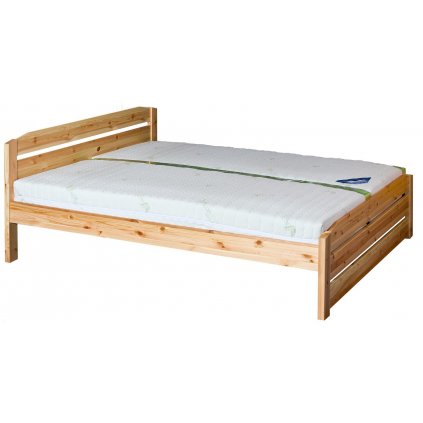 Manželská postel MD 646 140x200 cm - masiv borovice (Laťkový rošt Laťkový rošt / 70x200 cm 2 ks - 16 lamel)