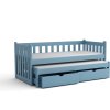 Modrá postel s přistýlkou Krzyš – varianta na bílém pozadí