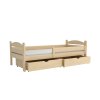 Dětská postel Ela v přírodní borovici – čelní produktový snímek